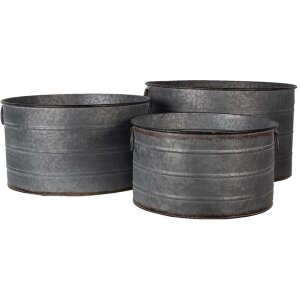 Decoration plant holder (set 3 pcs.) gray Ø 51x30...