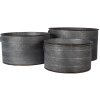 Decoration plant holder (set 3 pcs.) gray Ø 51x30 - Ø 46x26 - Ø 41x23 cm 6Y4293