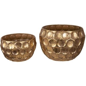 Flower pots (set 2 pcs.) gold Ø 41x27 - Ø...