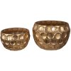 Flower pots (set 2 pcs.) gold Ø 41x27 - Ø 31x19 cm 6Y4307