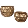 Flower pots (set 2 pcs.) gold Ø 41x27 - Ø 31x19 cm 6Y4307