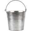 Decoration bucket gray Ø 18x16-26 cm 6Y4313