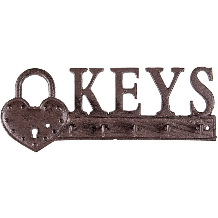 Key rack brown 26x3x10 cm 6Y4321