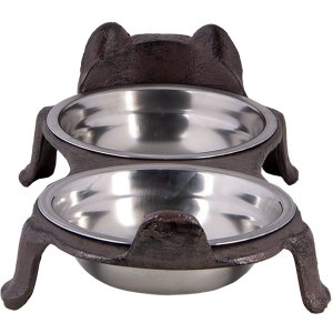 Animal food bowl brown 42x18x18 cm 6Y4324