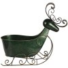 Decoration sledge green 34x17x37 cm 6Y4444