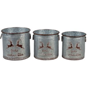 Plant holder (set 3 pcs.) gray Ø 33x31 - Ø...