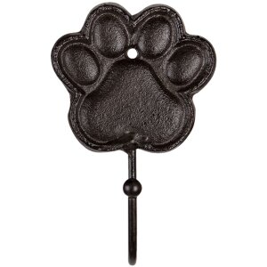 Wall hook paw print brown 8x5x13 cm 6Y4558