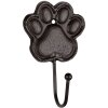 Wall hook paw print brown 8x5x13 cm 6Y4558