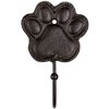 Wall hook paw print brown 8x5x13 cm 6Y4558