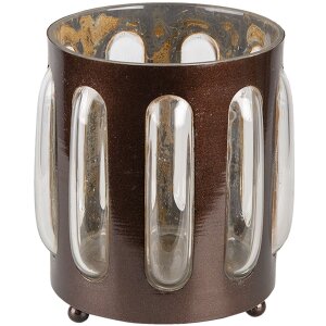 Tealight - candle holder brown Ø 14x13 cm 6Y4628