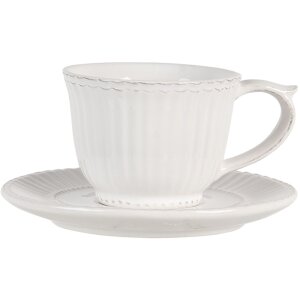 Cup and saucer cream Ø 15x8 cm - 120 ml PLKS