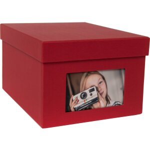 XL photo box Kandra 700 photos 13x18 cm red