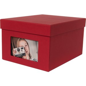 XL photo box Kandra 700 photos 13x18 cm red