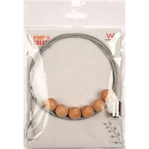 Walther Photo Rope PIMP AND CREATE with wooden magnets natural 1,5 m silver