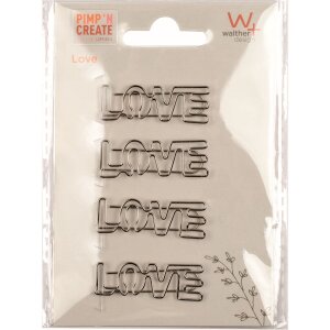 Walther Metal Decorative Clips PIMP AND CREATE Love 4 pieces