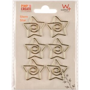 Walther Metal Decorative Clips PIMP AND CREATE Star 6 pieces