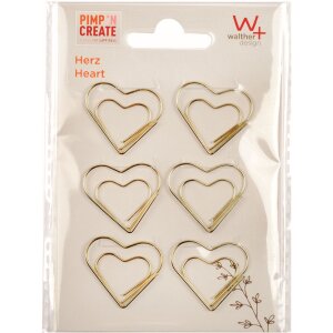 Walther Metal Decorative Clips PIMP AND CREATE Heart 6...