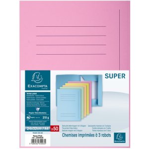 OfficeBuddy SUPER 210 file folders Pink 24x32cm 50-pack A4