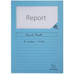 EXACOMPTA 160g window folders intensive blue A4...