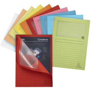 Exacompta 160g window folders DIN A4 coloured 100pcs...