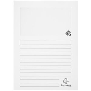 Exacompta 100 Window Folders DIN A4 160g plastic free...