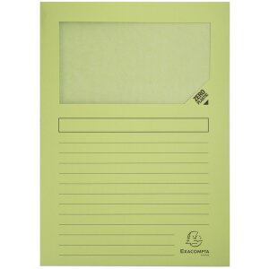 Exacompta pack of 100 window folders 22x31 cm DIN A4...