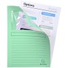 Exacompta pack of 100 window folders 22x31 cm DIN A4 plastic-free 160g light green