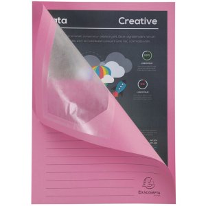 EXACOMPTA 55500E Window folder SUPER Pink A4 160g 100 pieces Eco