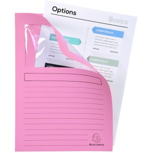 EXACOMPTA 55500E Window folder SUPER Pink A4 160g 100 pieces Eco