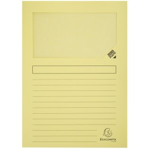 Exacompta pack of 100 window folders DIN A4 plastic-free...