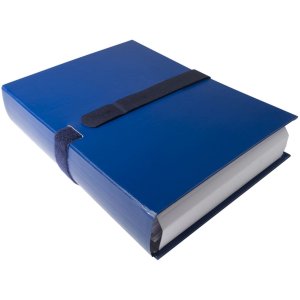 Exacompta Document Folder Stretch Spine Velcro Strap A4 Dark Blue