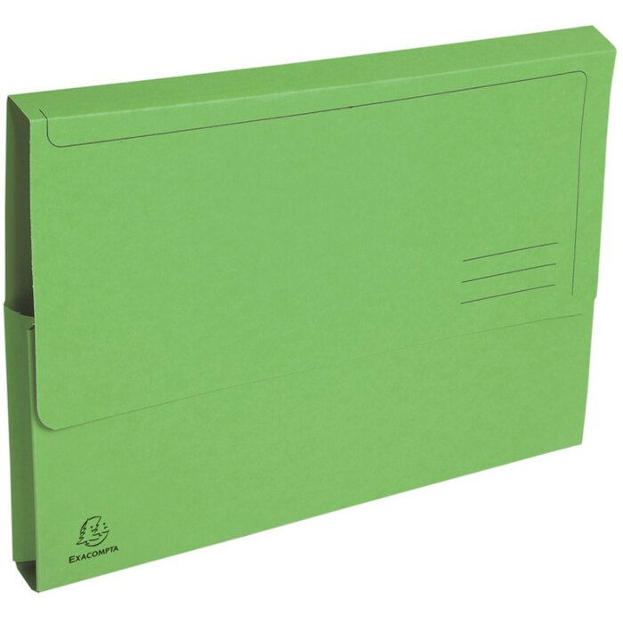 Exacompta Pack of 10 File Folders Closure Cap Forever DIN A4 Intense Green