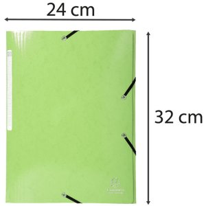 Exacompta Folder 3 Flaps Elasticated Maxi Capacity DIN A4 Iderama Anise Green