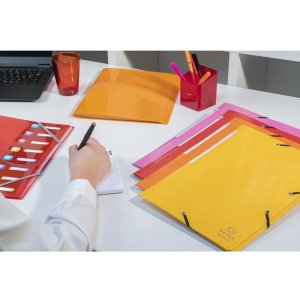 Exacompta Folder 3 Flaps Elasticated Maxi Capacity DIN A4 Iderama Pink