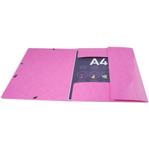 Exacompta Folder 3 Flaps Elasticated Maxi Capacity DIN A4 Iderama Pink