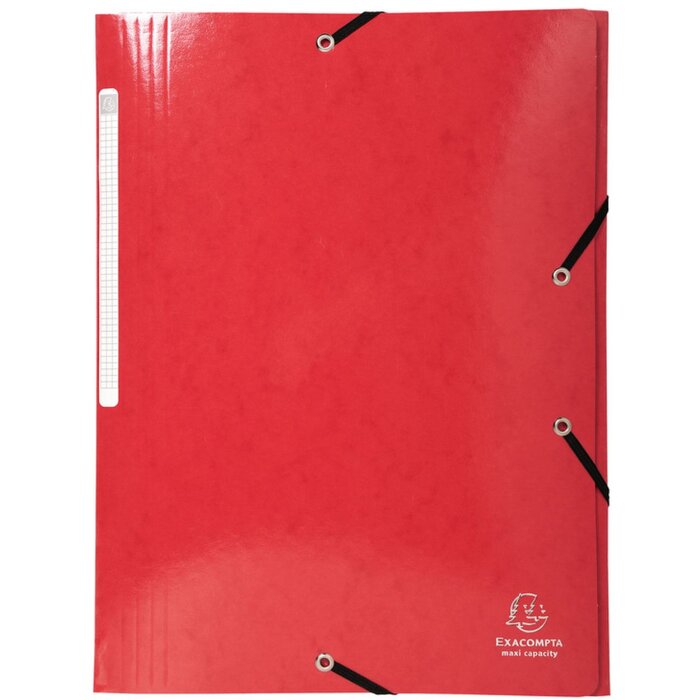 Exacompta Folder 3 Flaps Elasticated Maxi Capacity DIN A4 Iderama Red