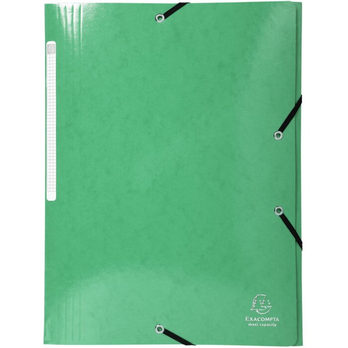 Exacompta Folder 3 Flaps Elasticated Maxi Capacity DIN A4 Iderama Dark Green