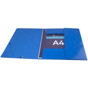 Exacompta Iderama Folder 3 Flaps Elasticated Colorspan Cardboard A4 Dark Blue