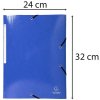 Exacompta Iderama Folder 3 Flaps Elasticated Colorspan Cardboard A4 Dark Blue