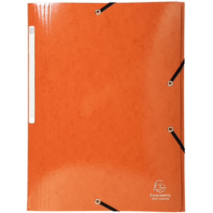 Exacompta Folder 3 Flaps Elasticated Maxi Capacity DIN A4 Iderama Orange