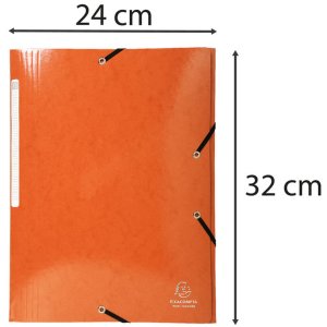 Exacompta Folder 3 Flaps Elasticated Maxi Capacity DIN A4 Iderama Orange