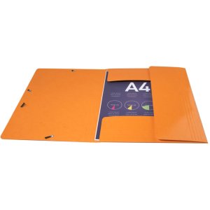 Exacompta Folder 3 Flaps Elasticated Maxi Capacity DIN A4 Iderama Orange