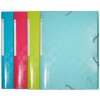 Exacompta 55220E Folder DIN A4 3 flaps elasticated drawstring assorted colours