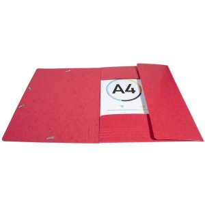 Exacompta folder 1928 DIN A4 3 flaps elasticated 600g cardboard raspberry coloured