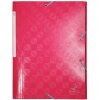 Exacompta folder 1928 DIN A4 3 flaps elasticated 600g cardboard raspberry coloured