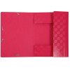 Exacompta folder 1928 DIN A4 3 flaps elasticated 600g cardboard raspberry coloured