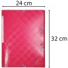 Exacompta folder 1928 DIN A4 3 flaps elasticated 600g cardboard raspberry coloured