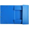 Folder Okap in size DIN A4 with 3 flaps and elastic band, made of PP 0,5mm Blue