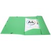 Folder Okap DIN A4 with 3 flaps and elastic band, made of PP 0,5mm light green