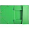 Folder Okap DIN A4 with 3 flaps and elastic band, made of PP 0,5mm light green